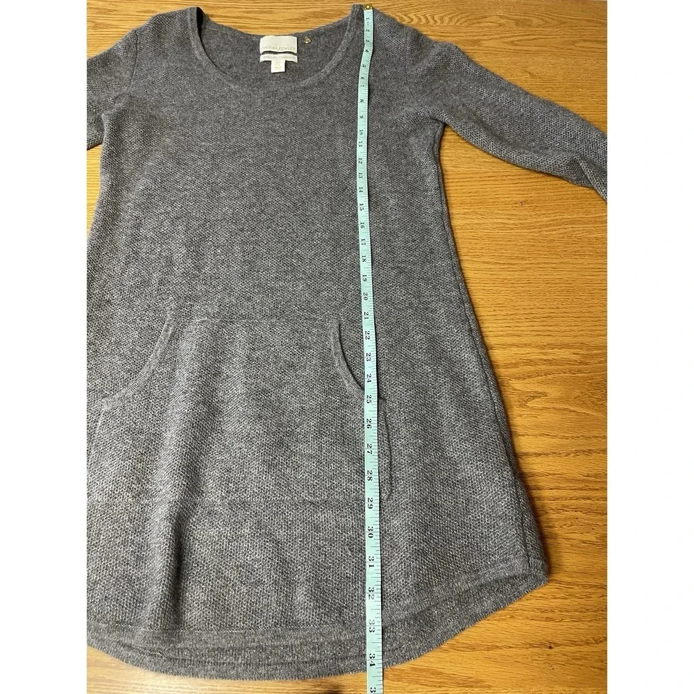 Cynthia Rowley NY 2-PLY 100% Cashmere Luxurious Lounge Gray Tunic Sweater Medium